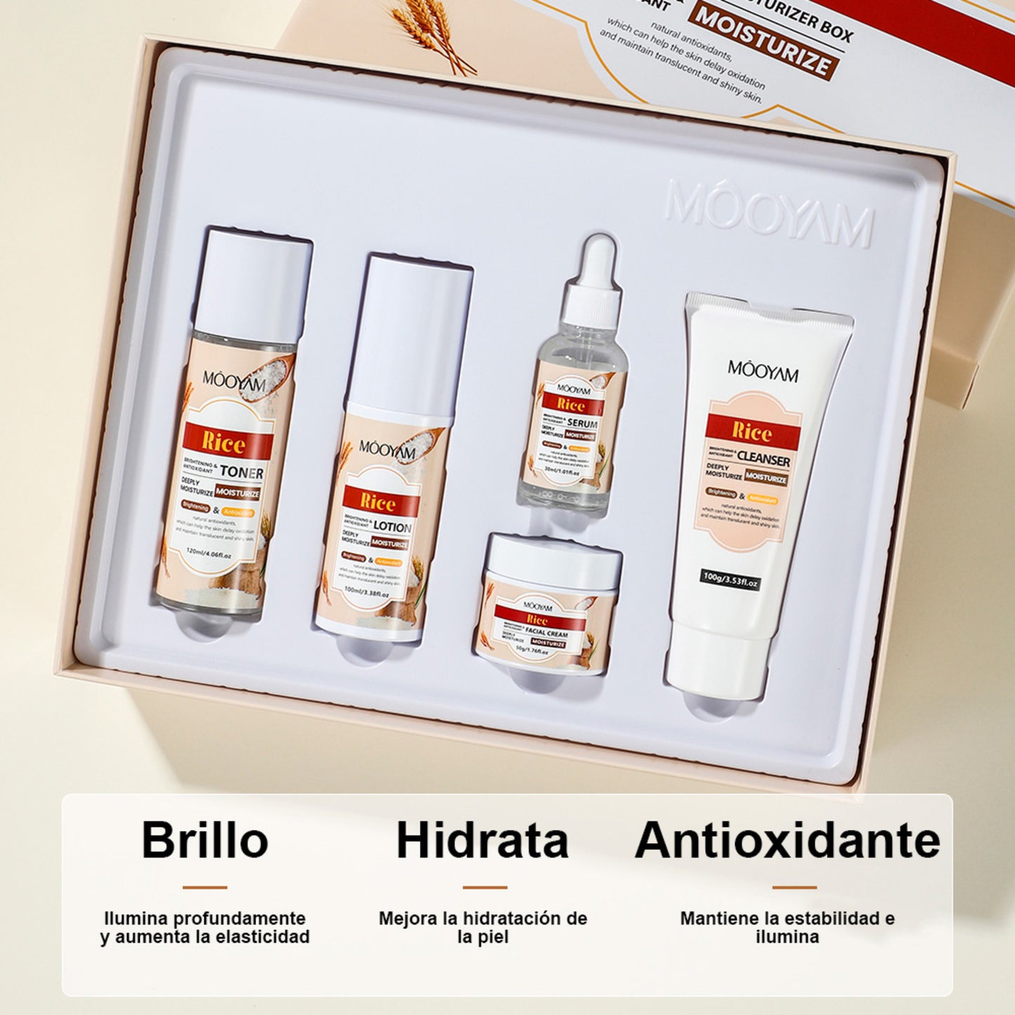 Set de Belleza con Arroz - 5 Productos